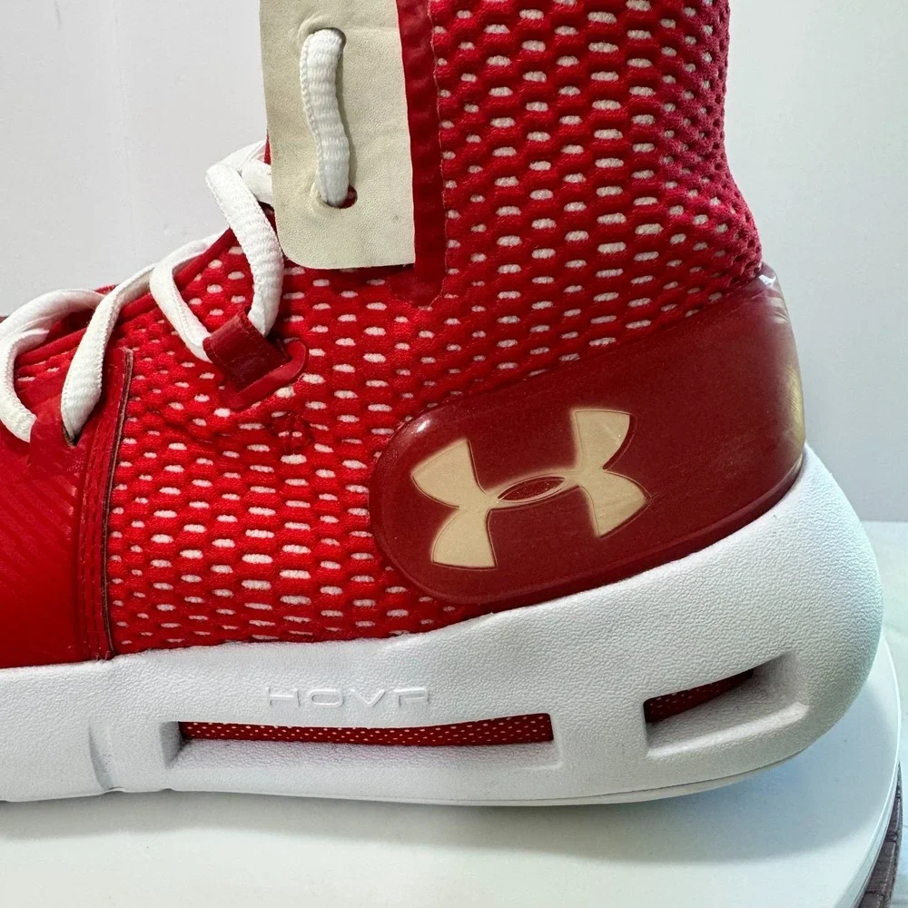 Size 7 - Under Armour HOVR Havoc Mid Red Performance Basketball Shoe 3020617 Men